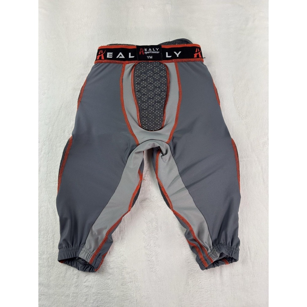 Healy Compression Pants Youth Medium Gray Padded Protective‎ Sports Leggings